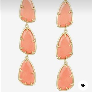 Kendra Scott Lillian Drop Earrings in Coral